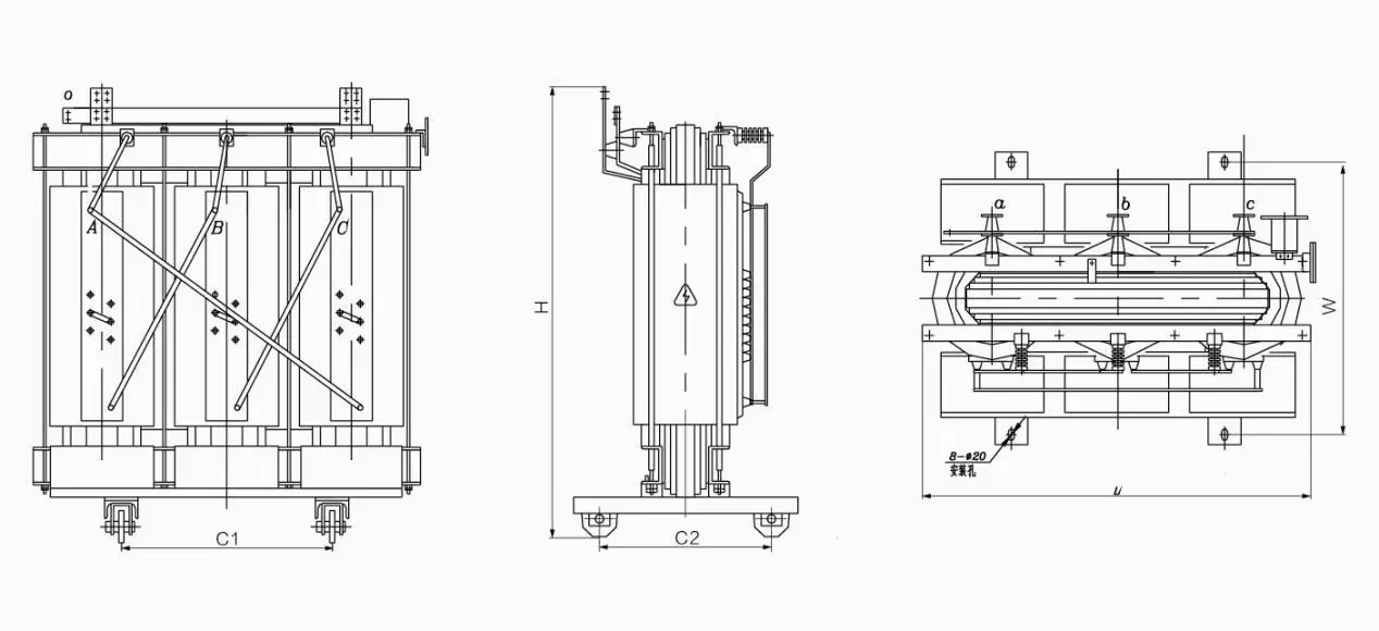 10KV 220V Amorphous Alloy Dry type Transformer